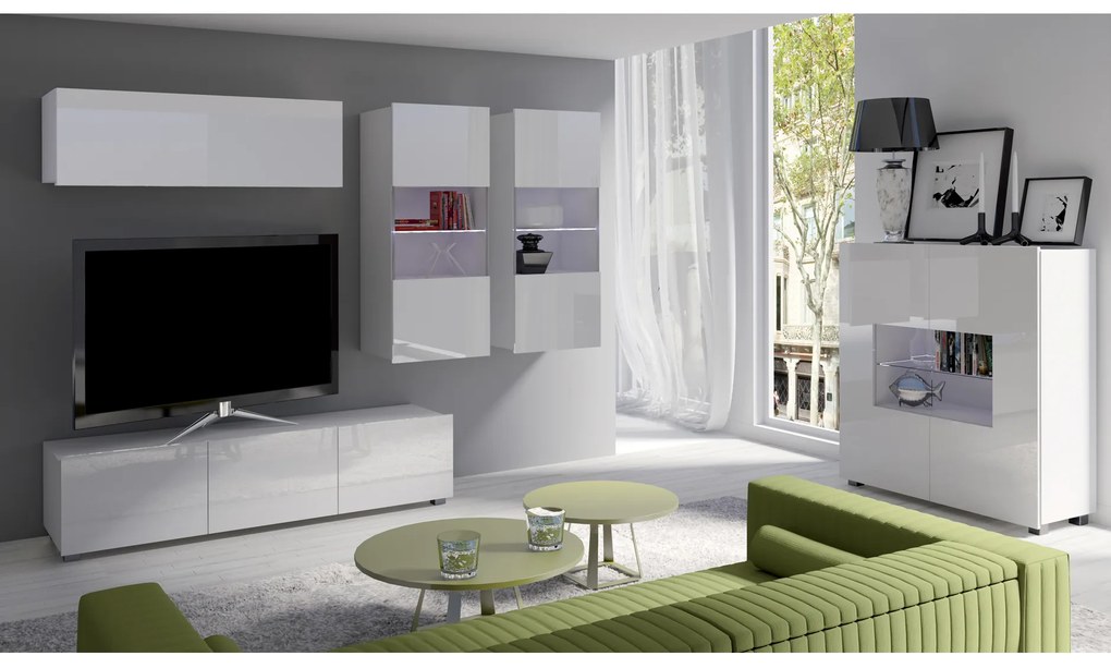 Mobilier living Calabria C6 (Alb) (fără iluminat). 1051609
