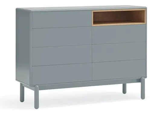 Comodă albastră/gri joasă 120x90 cm Corvo – Teulat