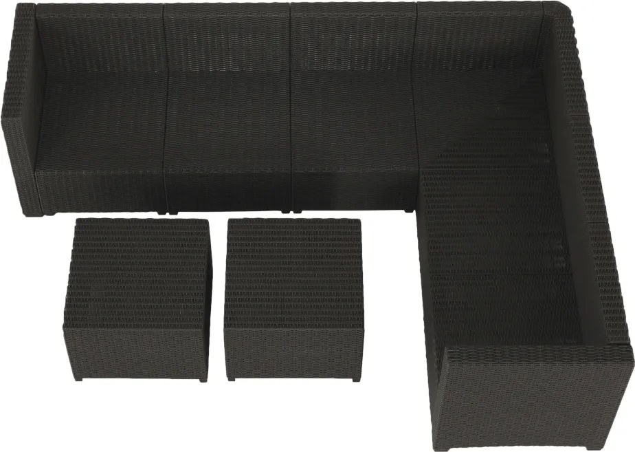 Set de grădină din rattan, 3 piese, maro/bej, RODEN