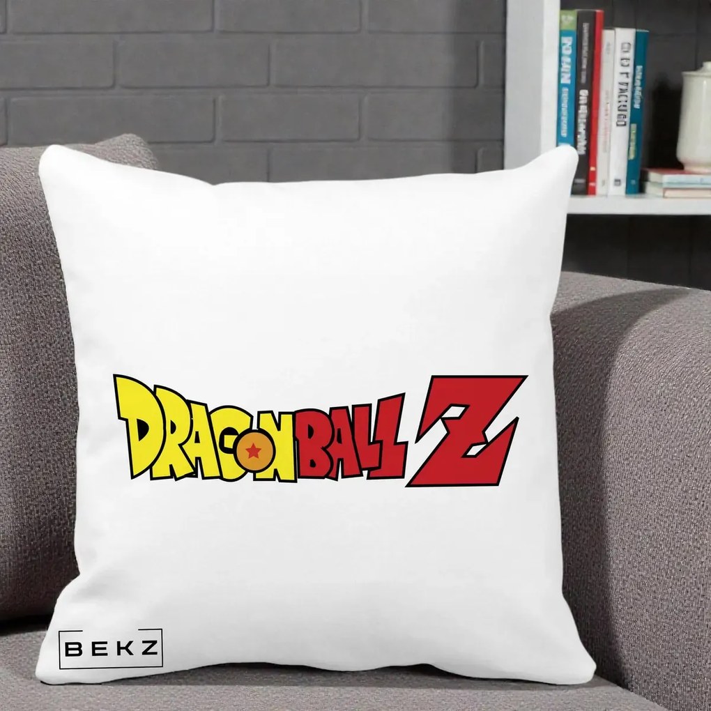 Perna Personalizata Dragon Ball Z Clasic, 40x40 cm, Alba Mata, Husa Detasabila, Perna Inclusa, BEKZ®