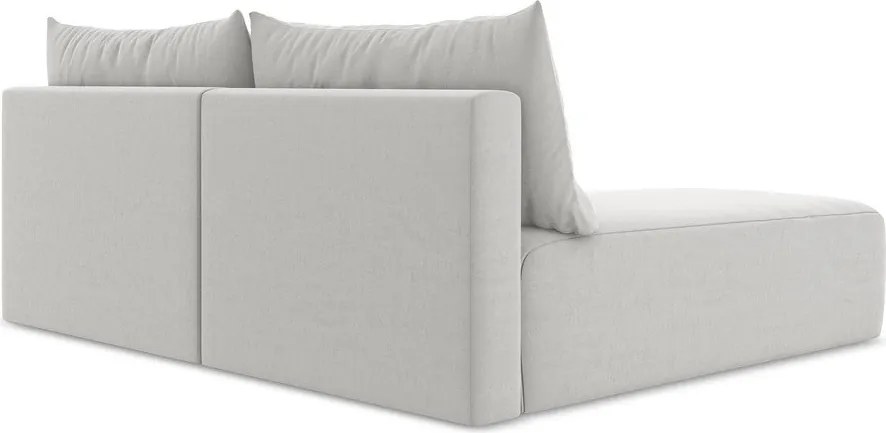 Colțar gri deschis extensibil/cu spațiu de depozitare cu tapițerie din catifea (cu colț pe partea stângă/cu șezlong) Kalena – Makamii