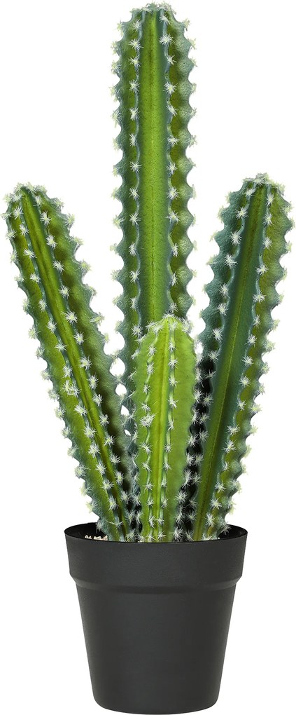 HOMCOM Plantă artificială Cactus 53 cm în ghiveci pentru casă, birou | Aosom Romania