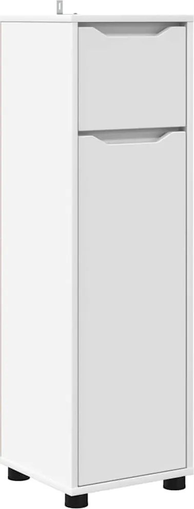 vidaXL Dulap de Baie cu sertar Alb 30,5 x 30 x 101 cm Lemn compozit