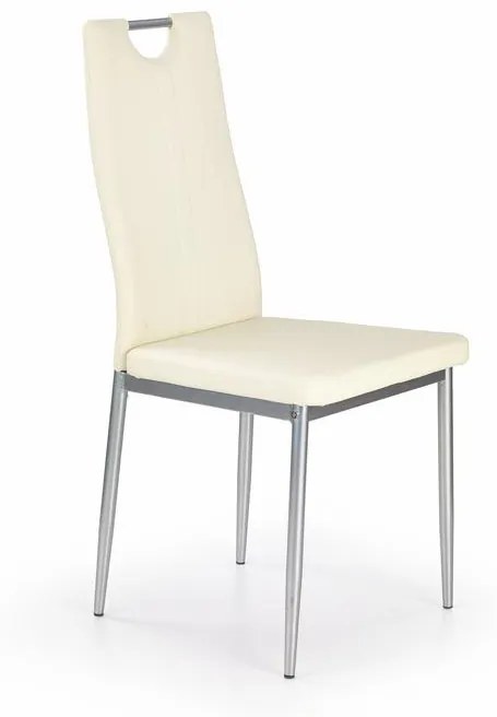 Scaun K202 piele ecologica crem
