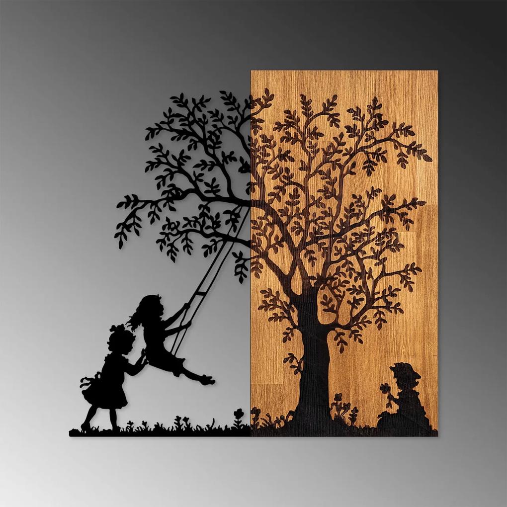 Accesoriu decorativ de perete din lemn The Tree And The Shaking Children