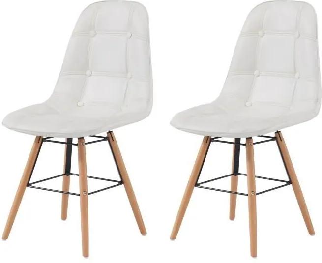 Set 2 scaune living HEMA, stil scandinav, albe