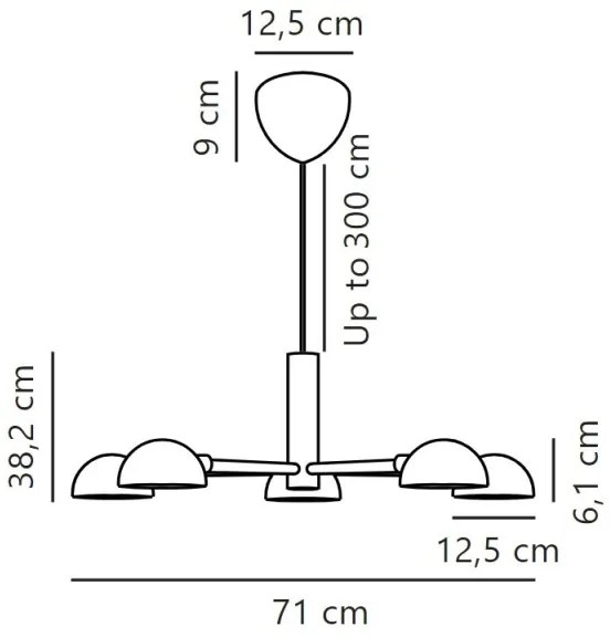 Lustră pe cablu DFTP by Nordlux NOMI 5xE14/8W/230V negru