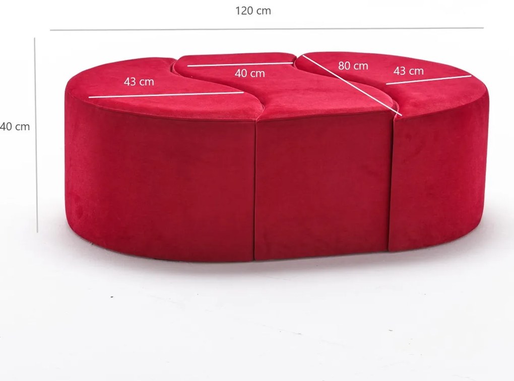 Taburet Alya Pouf Roșu