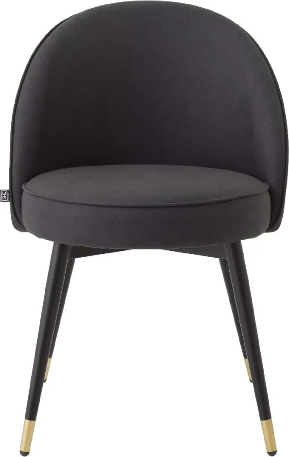 Set de 2 scaune design LUX Cooper, piele sintetica gri