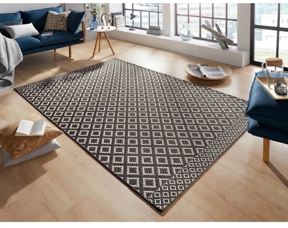 Covor Zala Living Minnia, 76 x 200 cm, negru-bej