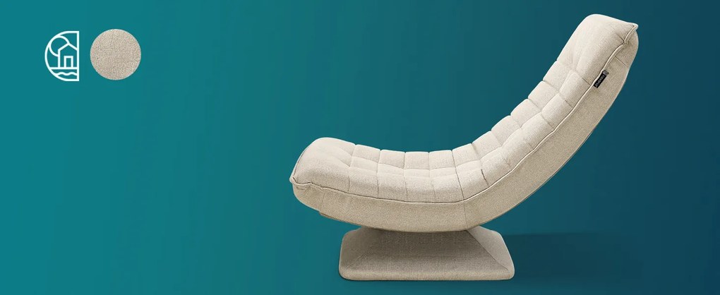 Deuba Scaun de relaxare - crem