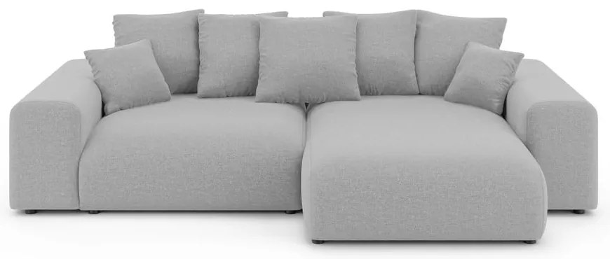 Colțar gri deschis extensibil/cu spațiu de depozitare (cu colț variabil) Luma – Ropez