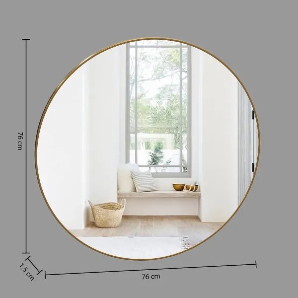Oglindă de perete Atmosphera ALICE d. 76 cm auriu