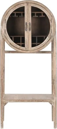 Mobilier de bar din lemn de tec reciclat si sticla , design Natural