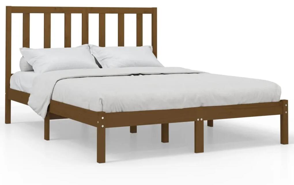 3106766 vidaXL Cadru de pat, maro miere, 120x200 cm, lemn masiv