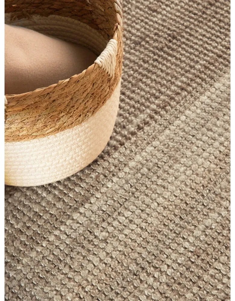 Covor taupe rotund din iută ø 200 cm Bouclé Jaipur – Hanse Home