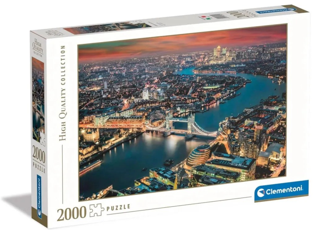 Orașe Aerial View Puzzle Londra 2000 de piese Clementoni