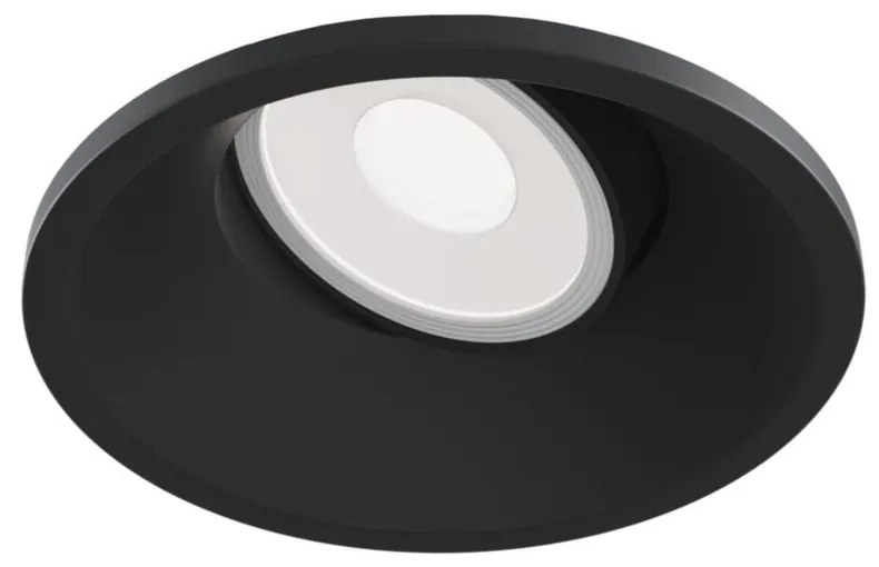 Spot incastrabil design tehnic Dot negru 9,3cm