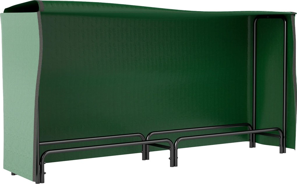 Outsunny Suport pentru Lemne de 0,6 m³, Reglabil, cu Husă Impermeabilă din PE, din Metal, 200 x 36 x 99 cm, Negru și Verde Închis | Aosom Romania