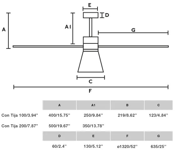 FARO 33762WT-24-LED Ventilator reglabil AMELIA L CONE LED/20W/230V gri diam. 132 cm WT + telecomandă