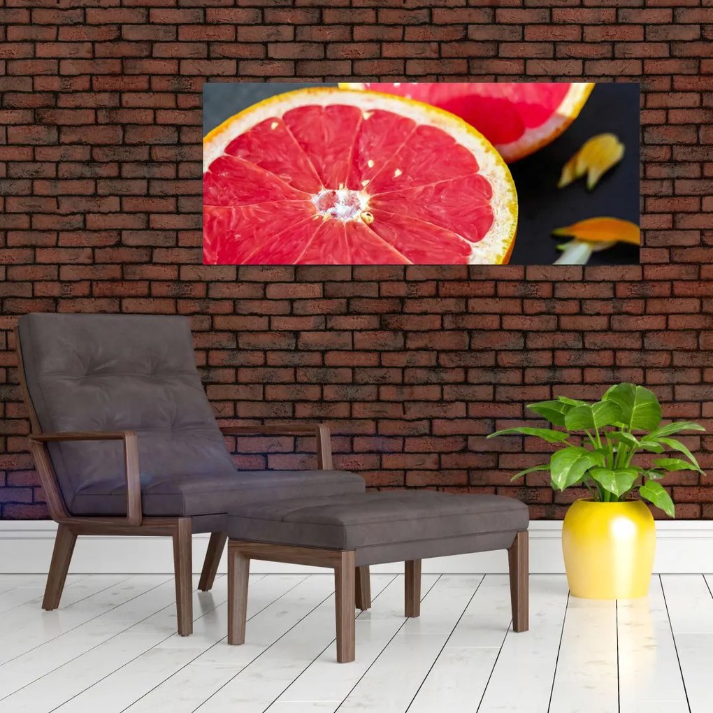 Tablou cu grapefruit tăiat (120x50 cm)