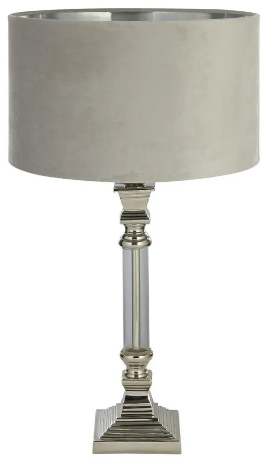 Veioza/Lampa de masa design lux elegant Belle crom/gri