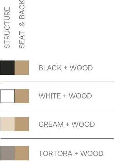 Set de 4 scaune exterior MADISON WOOD