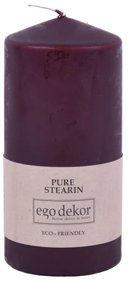 Lumânare Eco candles by Ego dekor Top, durată ardere 30 h, vișiniu