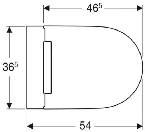 Set vas wc suspendat Geberit One Rimless 54x37 cm si capac inchidere lenta cu detalii crom, KeraTect alb - GEC500.202.01.1