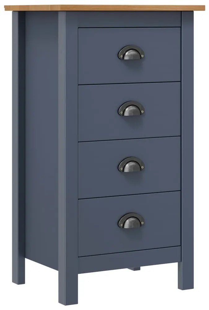 288913 vidaXL Servantă Hill Range, gri, 46 x 35 x 80 cm, lemn masiv de pin