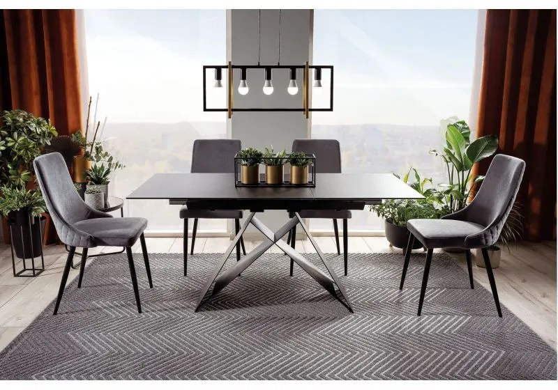 Masa Bucatarie Si Dining WESTIN SG Extensibila Negru Mat 120(160)x80 cm