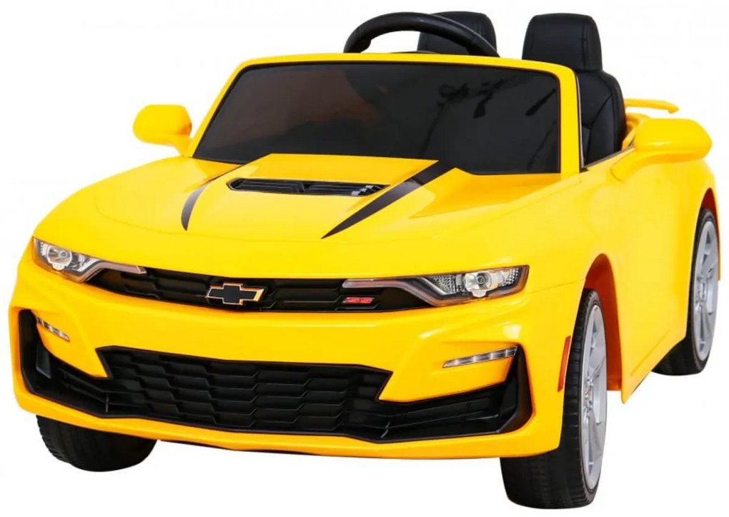 Masinuta Electrica cu acumulator pentru copii NOVOKIDS™ Chevrolet Camaro, Roti din Cauciuc EVA, Max 25 kg , Usi cu deschidere , 3 Viteze, Lungime 119