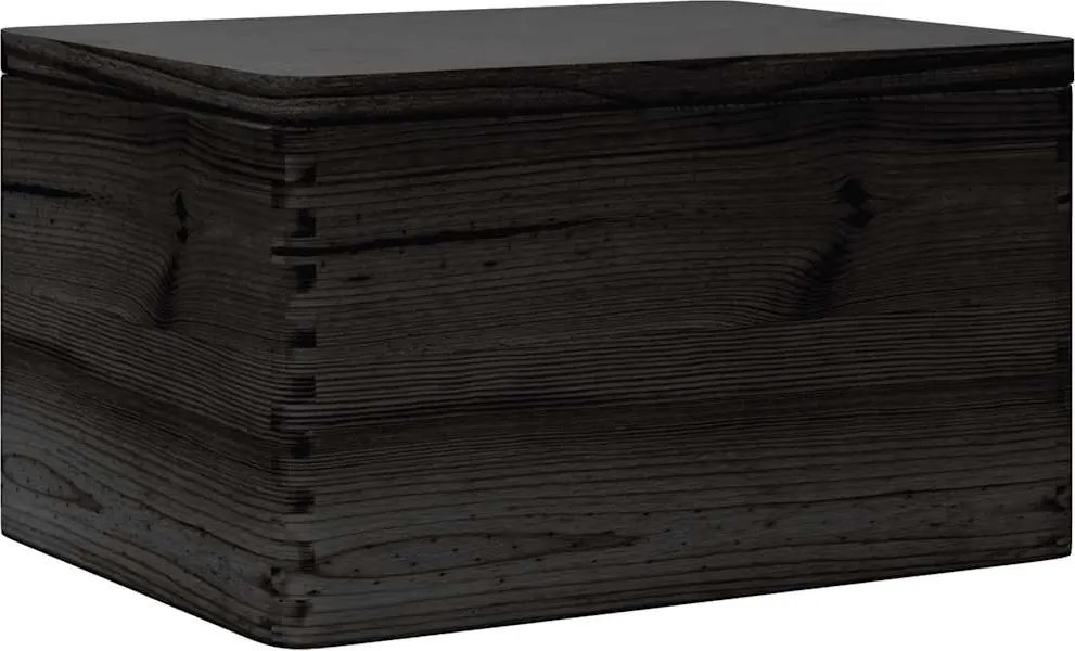 vidaXL Cutie din lemn cu capac negru 40x30x23 cm lemn masiv de pin