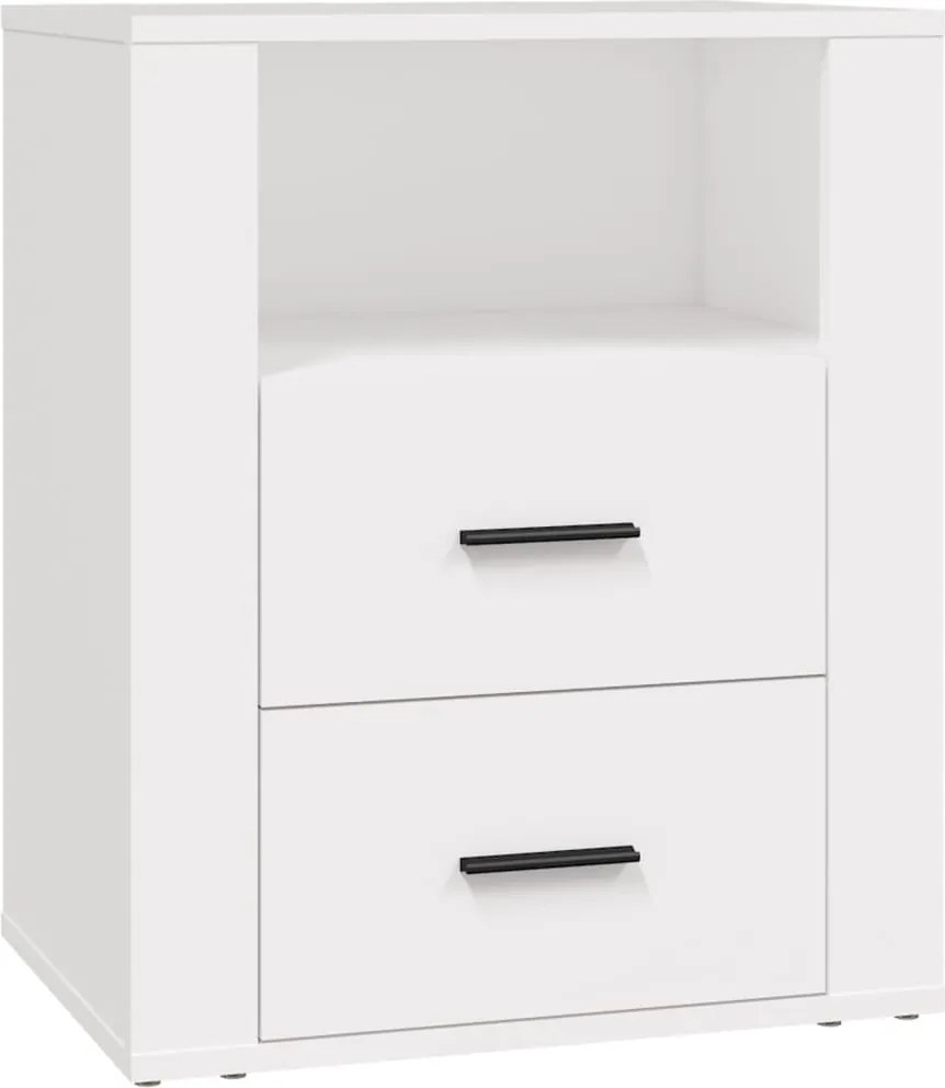 vidaXL Noptieră, alb, 50x36x60 cm, lemn compozit