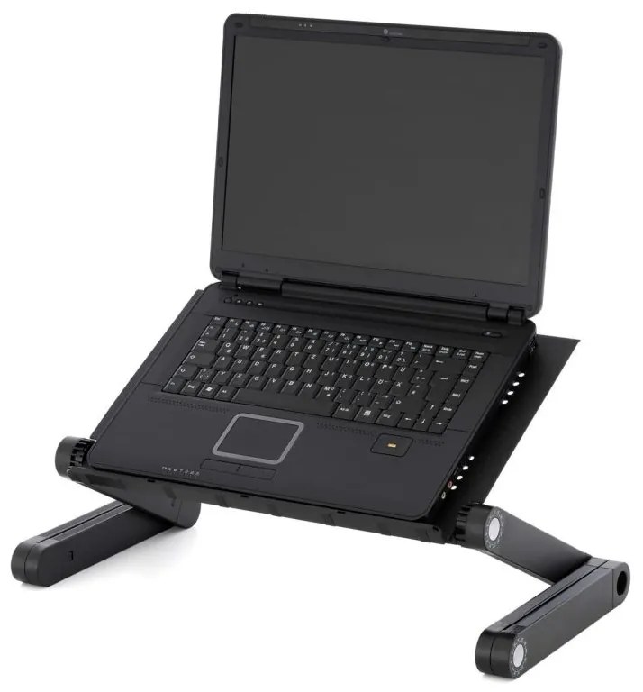 Birou pentru laptop cu USB - 42 x 28 cm, răcoritor, negru