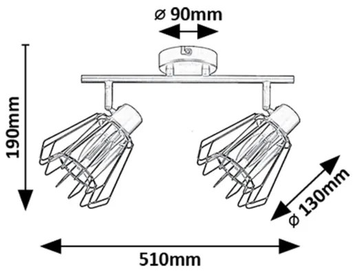 Spot Rabalux 73068 EMERENCIA 2xE14/40W/230V