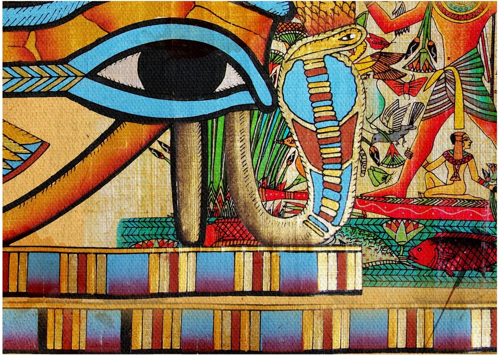 Tablou pe sticlă - Pictură egipteană (70x50 cm)