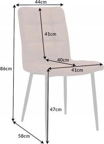 Set de 2 scaune tapitate cu microfibra Modena, maro vintage