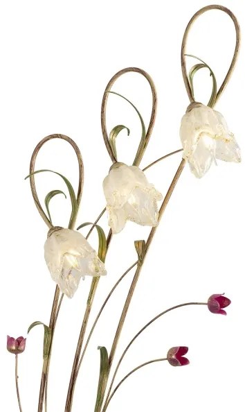 Lampadar TULIPANO 3xE14/40W/230V sticlă Murano