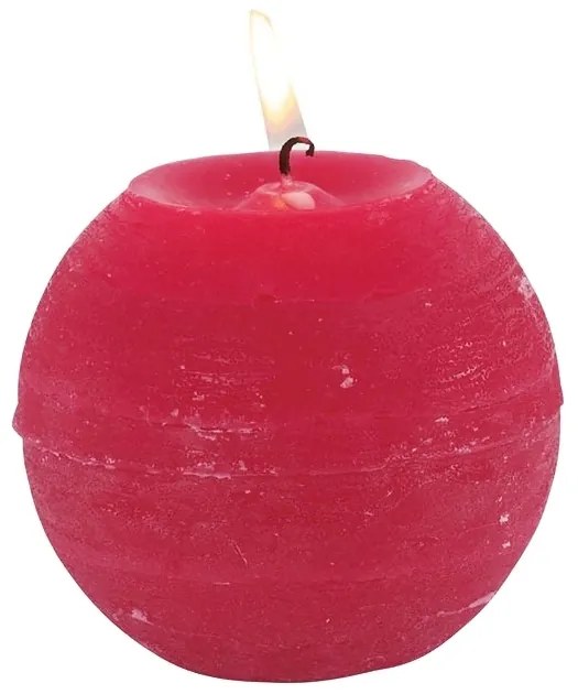 Lumanare decorativa Sphere, rosu, 8 cm