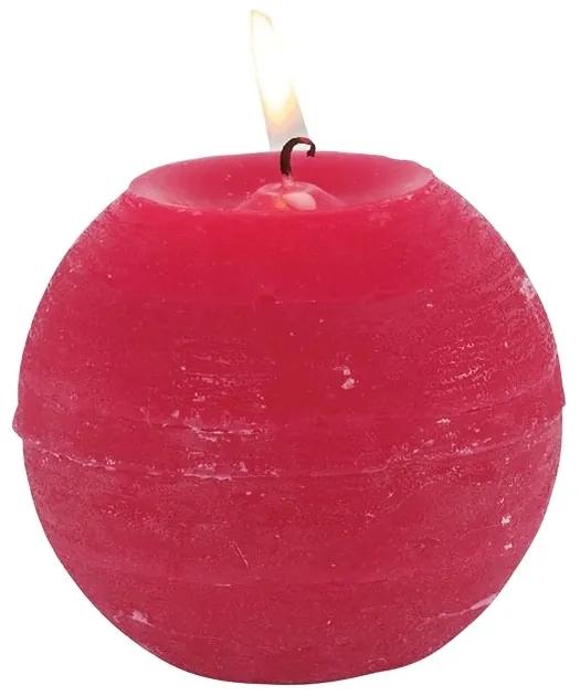 Lumanare Sphere, rosu, 8 cm