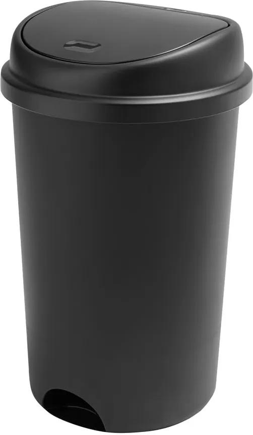 Coș de gunoi cu capac Addis, înălțime 64,5 cm, negru