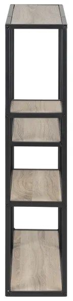 Poliță de perete SARON, stejar Sonoma/negru