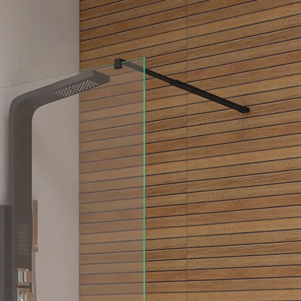 Cabină de duș River walk-in 90x190 cm neagră