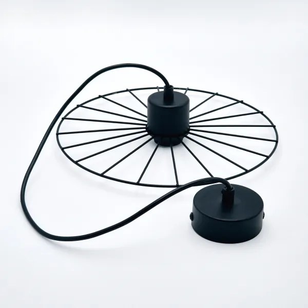 Lustră pe cablu MONTANA 1xE27/15W/230V d. 30 cm negru