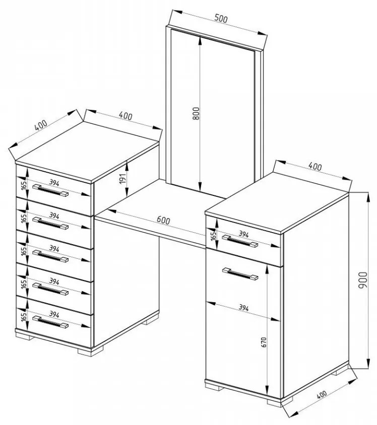 SEA265 - Set Masa alba toaleta 140 cm cosmetica machiaj, oglinda cu LED la alegere, masuta vanity