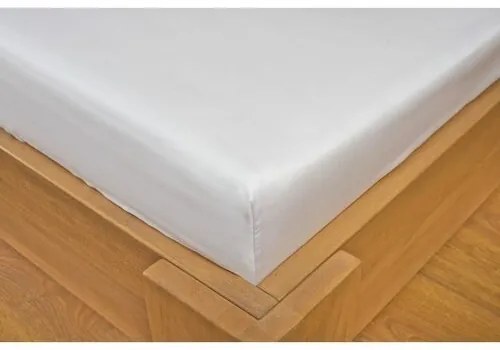 Cearșaf de pat Kvalitex Satin colecția Luxuryalb, 90 x 200 cm + 22 cm, 90 x 200 cm