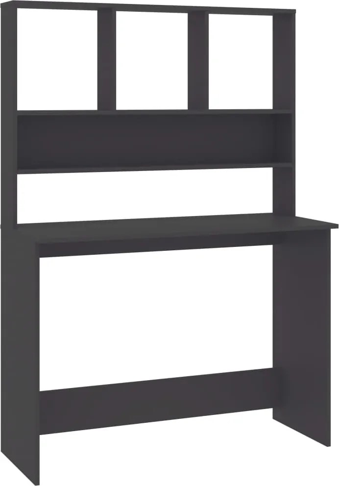 vidaXL Birou cu rafturi, gri, 110x45x157 cm, PAL