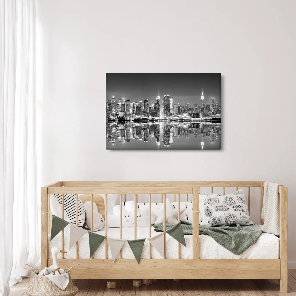 Tablou - New York, alb-negru (90x60 cm)