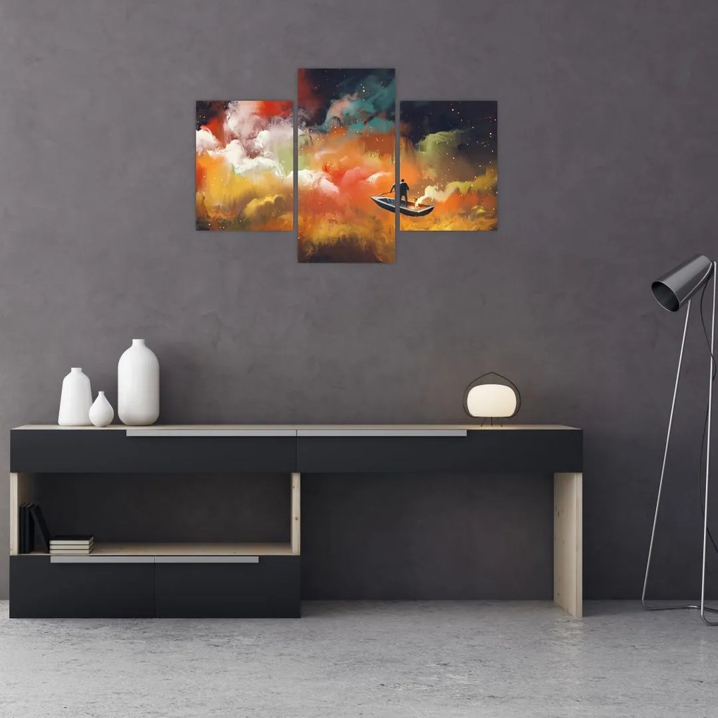 Tablou - Om navigând prin spațiu (90x60 cm)